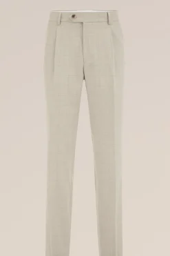 Slim fit pantalon met subtiel ruitdessin
