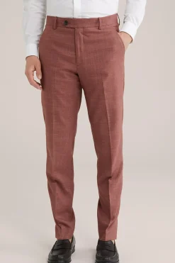 Slim fit pantalon van linnenmix