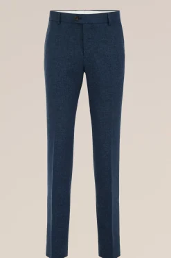 slim fit pantalon van linnenmix