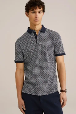 slim fit polo met dessin