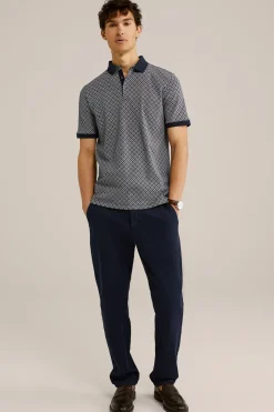 slim fit polo met dessin
