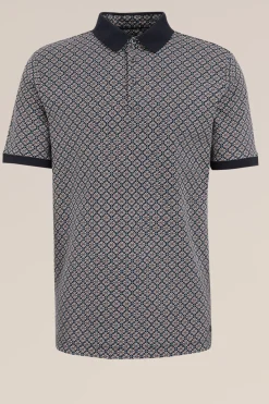 slim fit polo met dessin