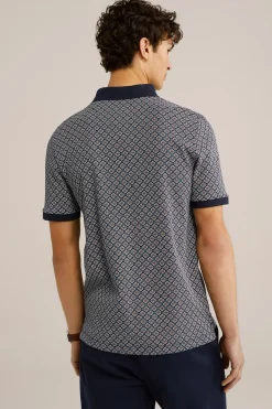 slim fit polo met dessin