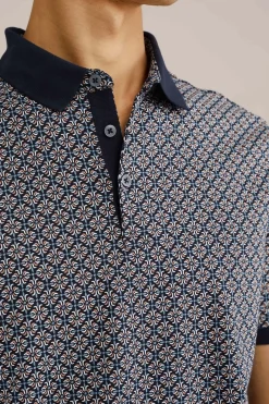 slim fit polo met dessin
