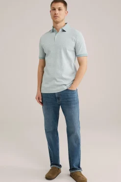slim fit polo met dessin