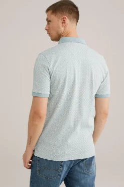 slim fit polo met dessin