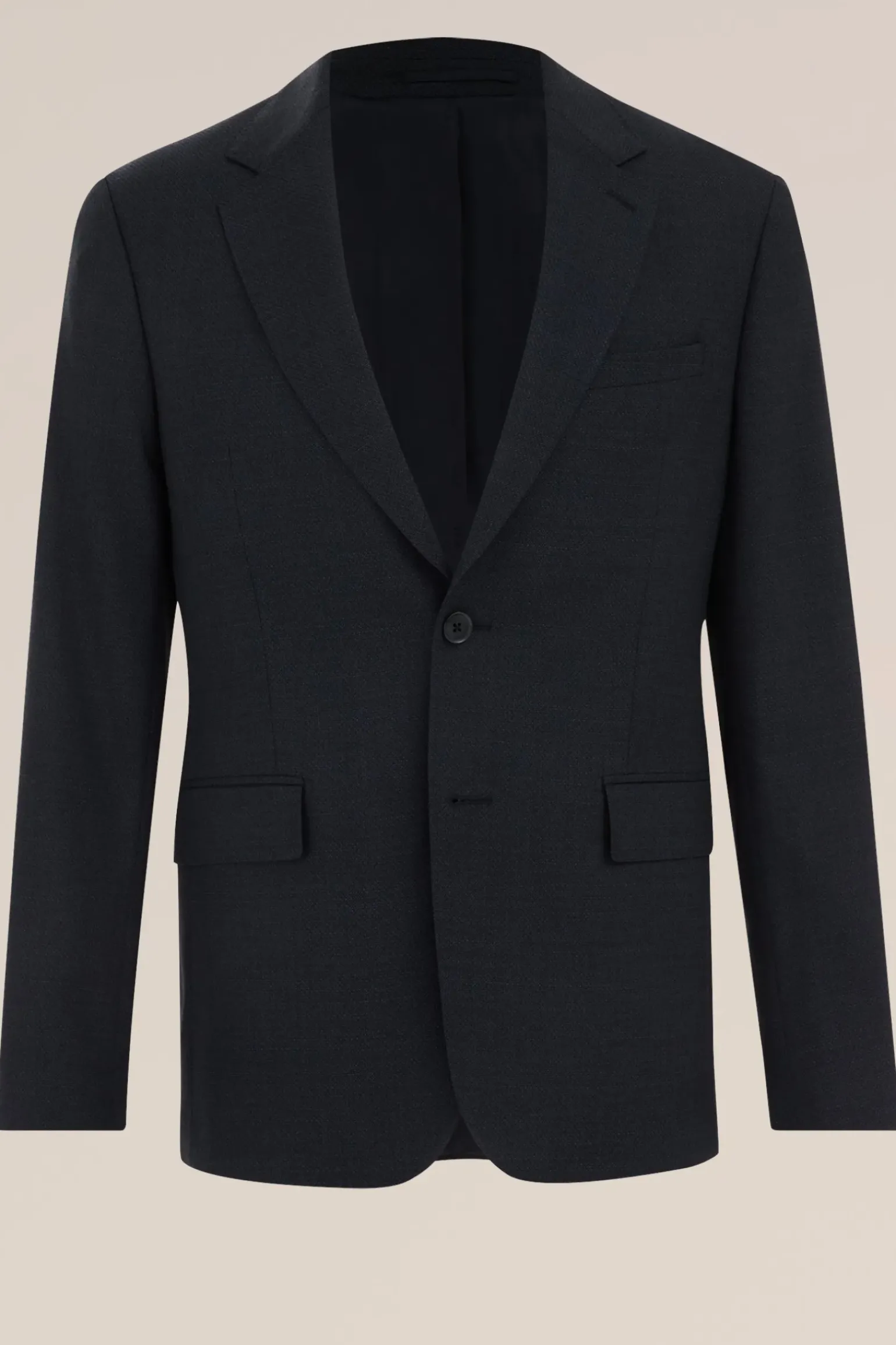 slim fit premium blazer van wolmix met structuur
