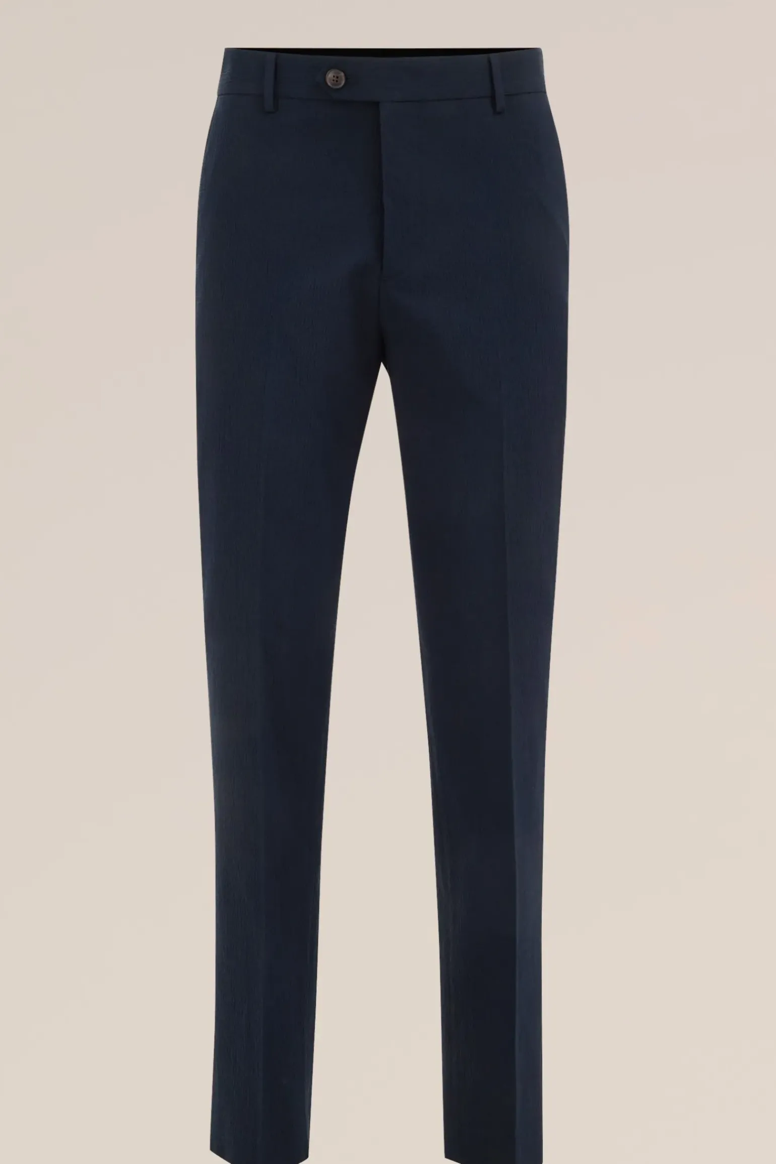 Slim fit seersucker pantalon
