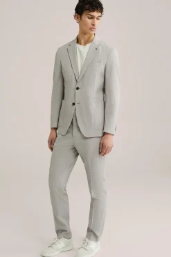 Slim fit seersucker pantalon