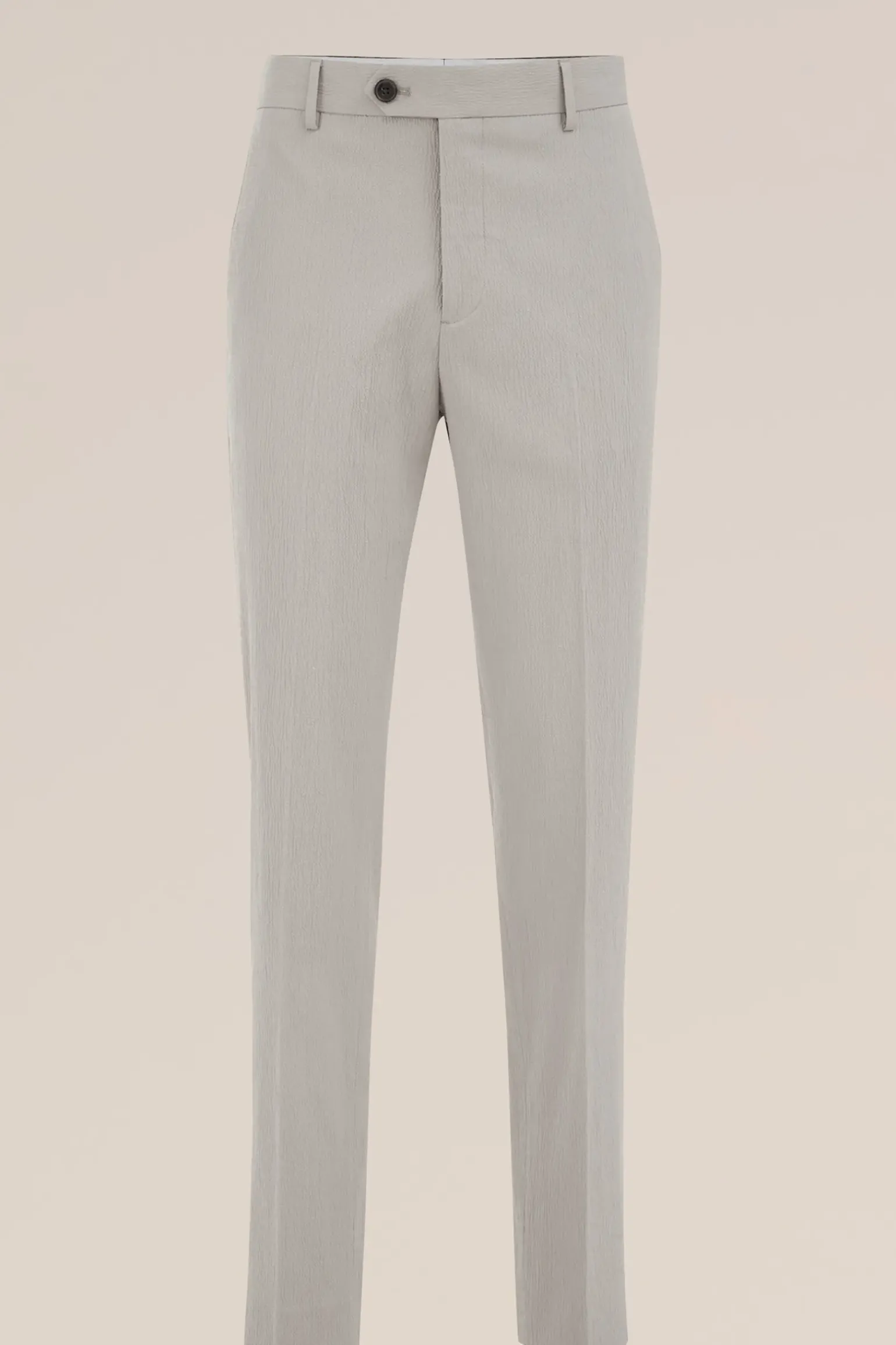 Slim fit seersucker pantalon