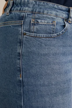 Straight fit jeans met stretch - Curve