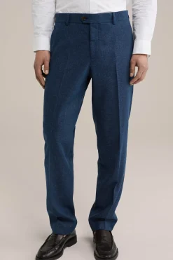 straight fit pantalon van linnenmix