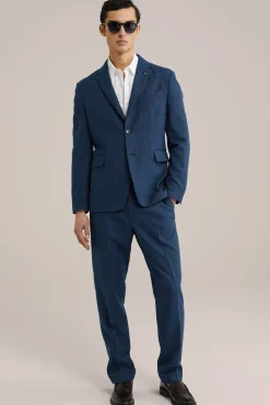 straight fit pantalon van linnenmix