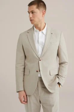 subtiel geruite blazer met stretch