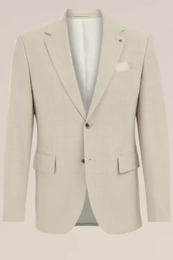 subtiel geruite blazer met stretch