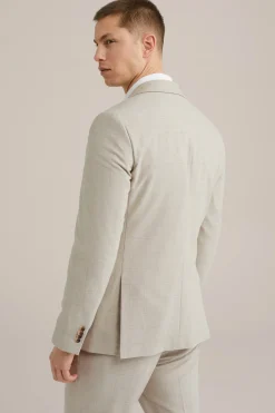 subtiel geruite blazer met stretch
