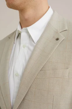 subtiel geruite blazer met stretch