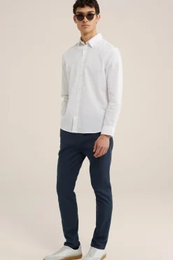 tall fit overhemd van linnenmix