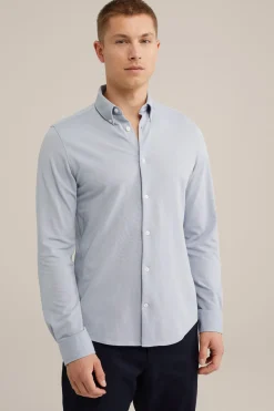 Tall fit overhemd van piquéjersey