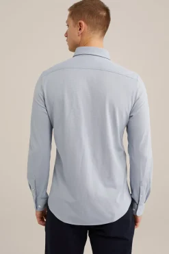 Tall fit overhemd van piqu&eacute;jersey