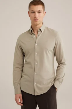Tall fit overhemd van piquéjersey