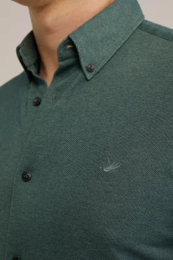Tall fit overhemd van piqu&eacute;jersey
