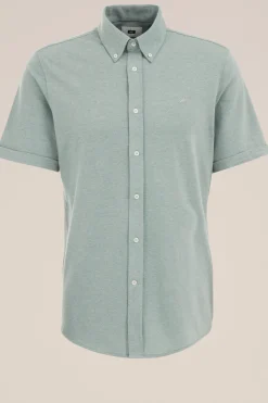 Tall fit overhemd van piqu&eacute;jersey met stretch