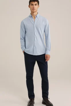 tall fit overhemd van piqu&eacute;jersey