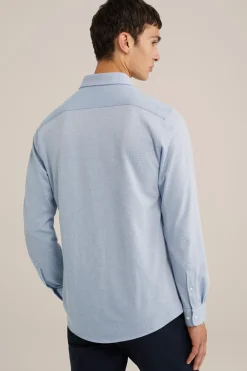 tall fit overhemd van piqu&eacute;jersey