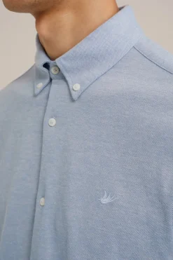 tall fit overhemd van piqu&eacute;jersey
