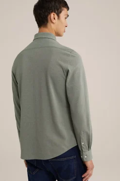 tall fit overhemd van piqu&eacute;jersey