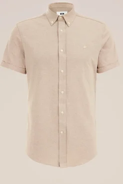 Tall fit overhemd van piqu&eacute;jersey met stretch
