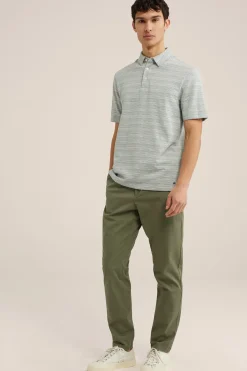 tapered fit chino met stretch
