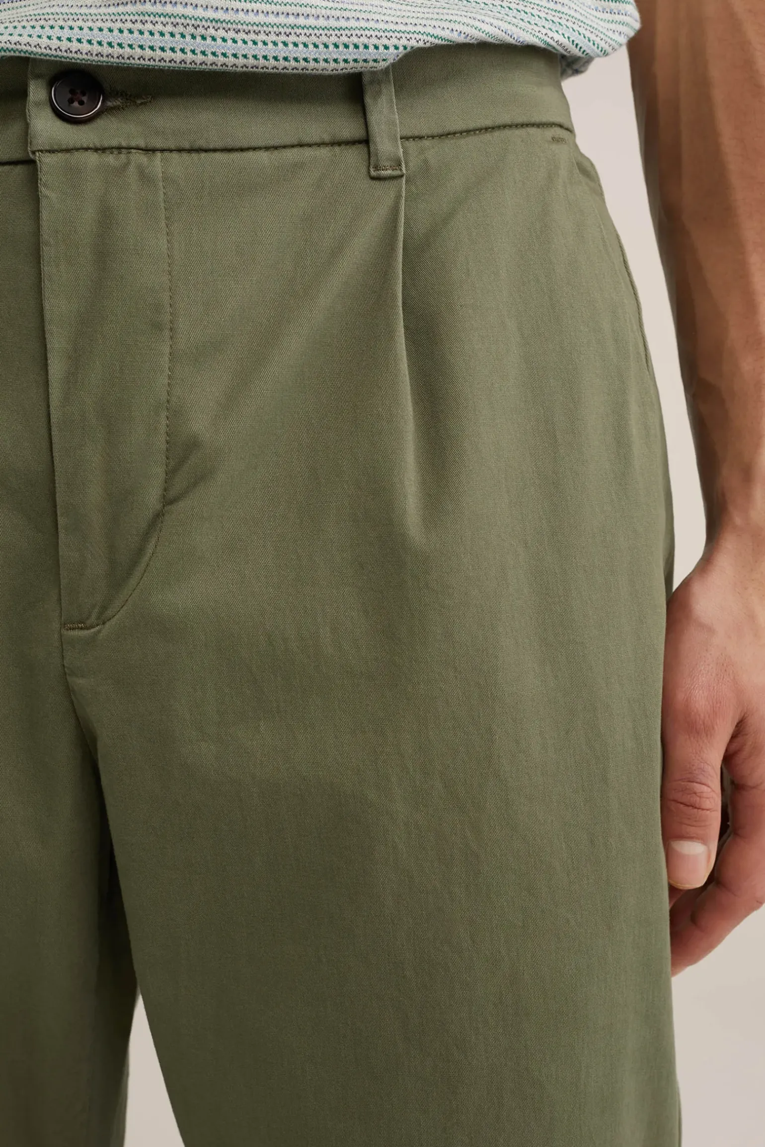 tapered fit chino met stretch