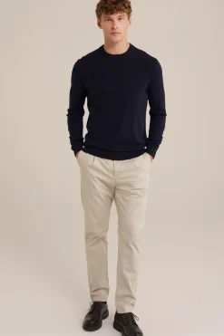 tapered fit chino met stretch