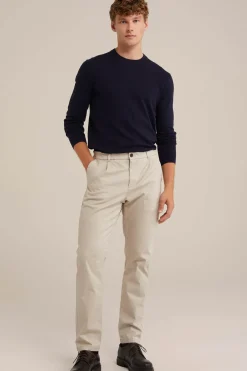 tapered fit chino met stretch