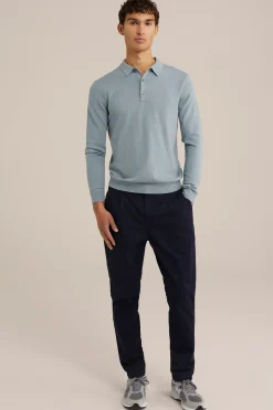 tapered fit chino met stretch