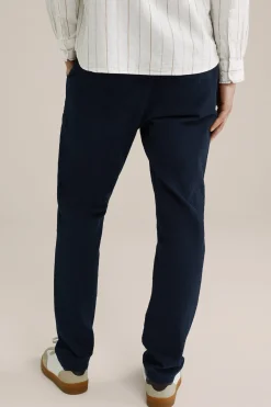 tapered seersucker pantalon