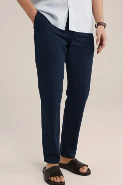Tapered soft touch chino van katoen modalmix