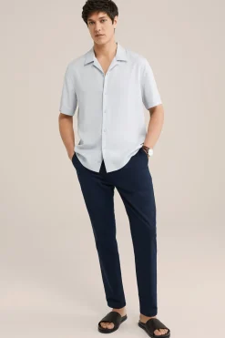 Tapered soft touch chino van katoen modalmix