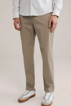 Tapered soft touch chino van katoen modalmix