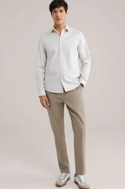 Tapered soft touch chino van katoen modalmix