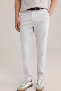 Tapered soft touch chino van katoen modalmix