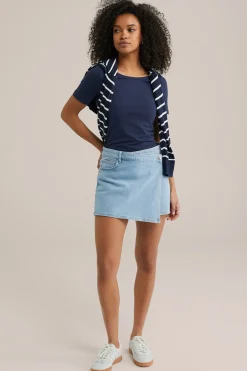 T-shirt met boothals
