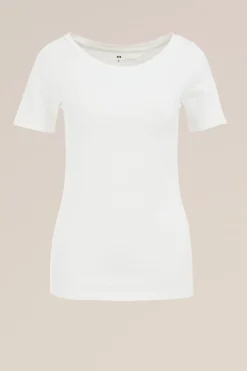 T-shirt met boothals