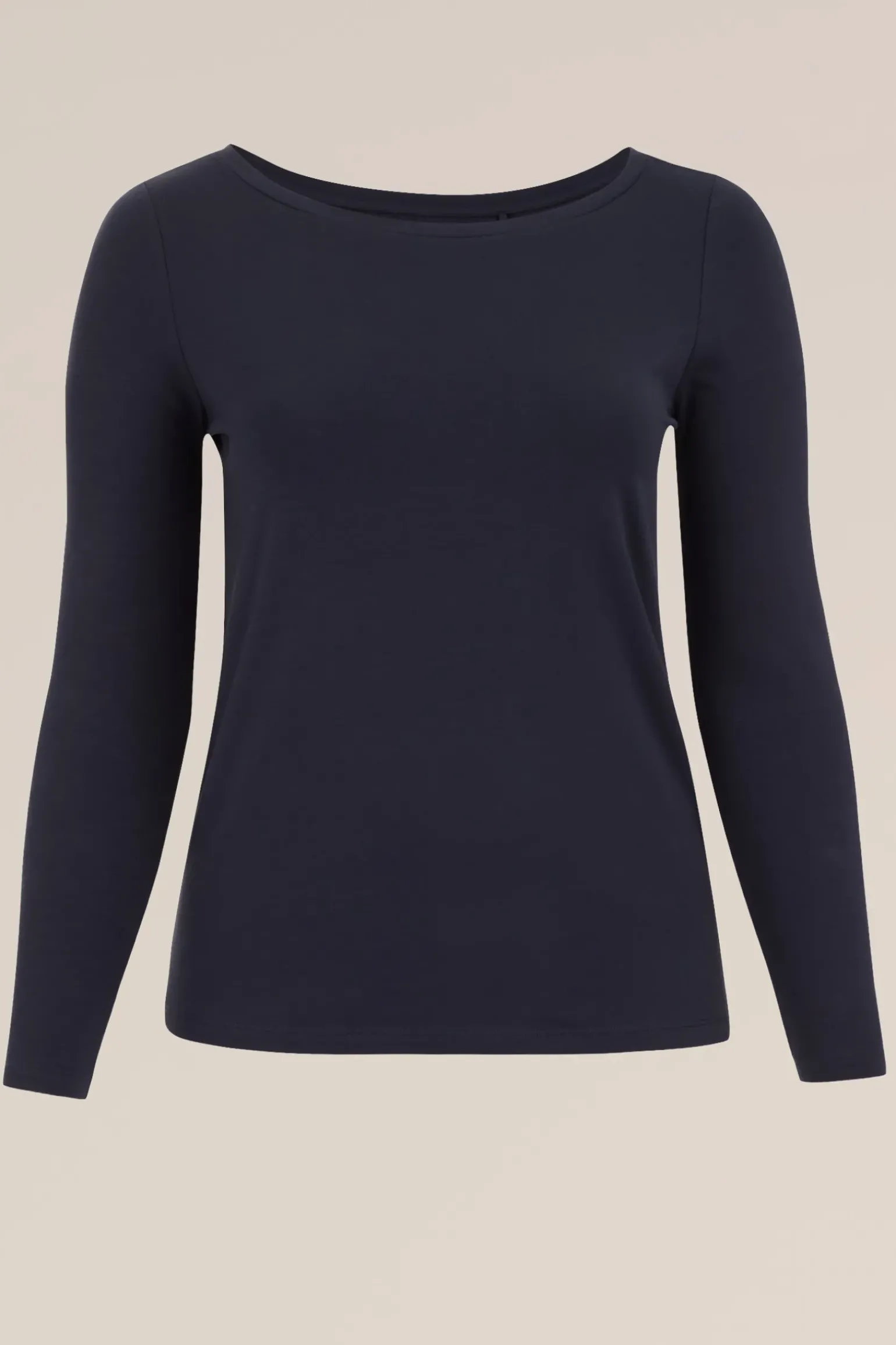 T-shirt met boothals- Curve
