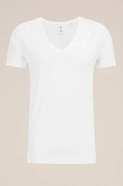 T-shirt met diepe V-hals