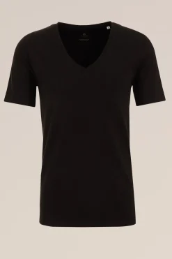 T-shirt met diepe V-hals