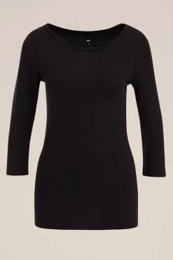 T-shirt met driekwart mouwen