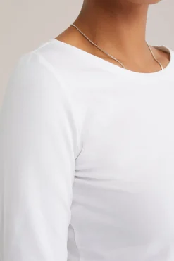 T-shirt met driekwart mouwen
